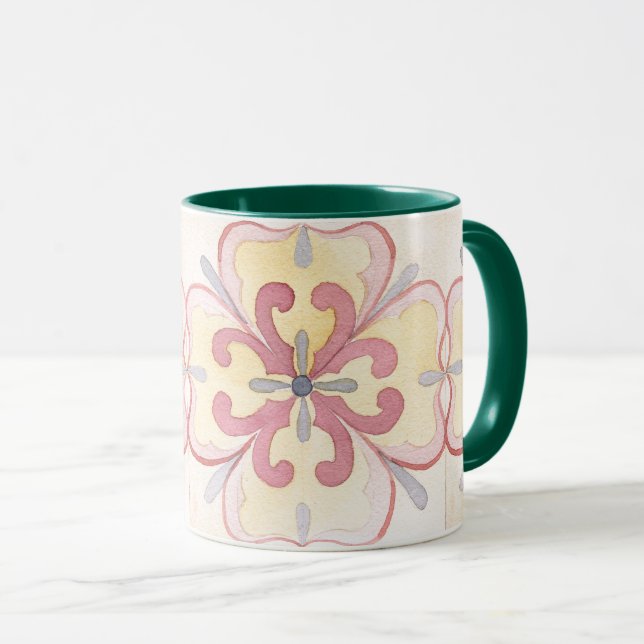 Mug Arrosage classique floral grand-mère cadeau vert r (Devant droit)