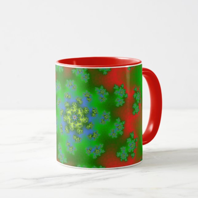 Mug Arrosage floral de Noël (Devant droit)