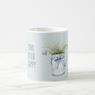 Mug Arrosoir Bleu Trouvez Votre Herbe Heureuse
