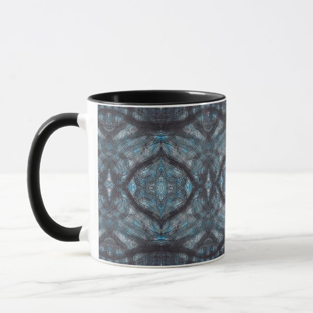 Mug Art abstrait aquarelle entre bleu (Gauche)