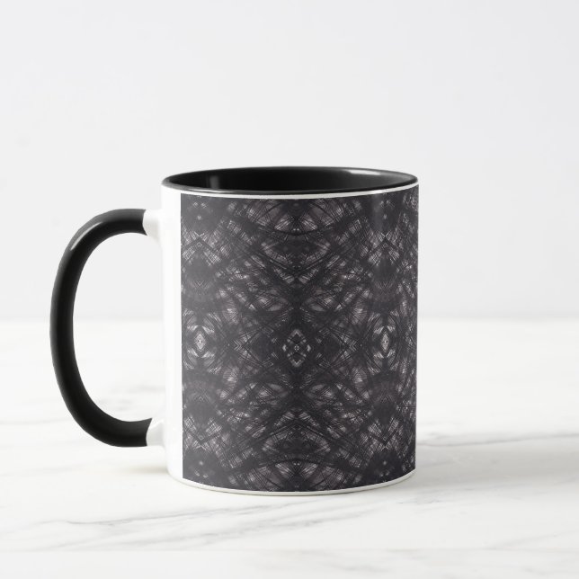 Mug Art abstrait aquarelle noir foncé de la mort (Gauche)
