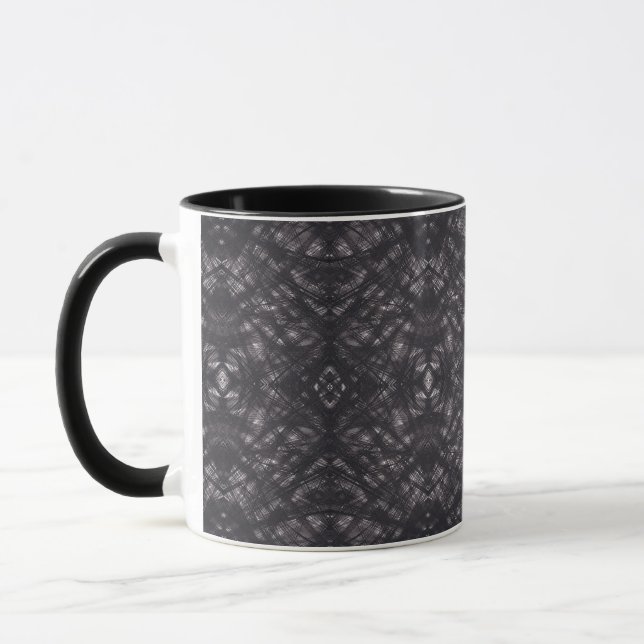 Mug Art Abstrait Aquarelle Noir Mort (Gauche)