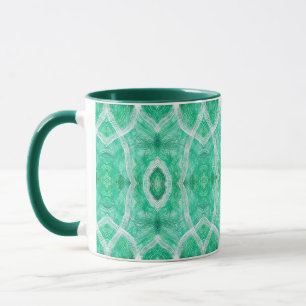 Mug Art abstrait aquarelle vert lumière poussée