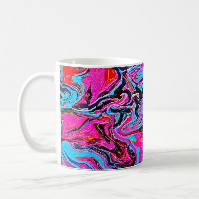 Mug  Art Abstrait, Arrière - plan, Peinture à la main, (Gauche)