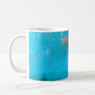 Mug Art Abstrait Arrière-plan, peinture, fine, bleu, t