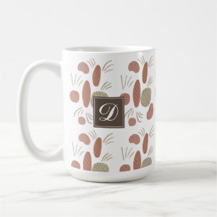 Mug Art abstrait boho organique en pierre couleurs nat