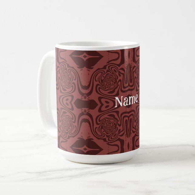 Mug Art abstrait brun rustique absolument génial (Devant gauche)