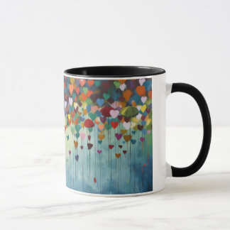 Mug art abstrait coeur