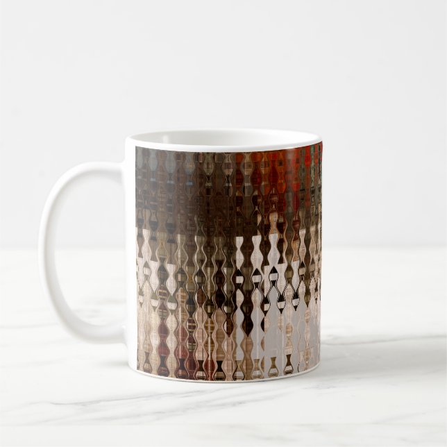 Mug art abstrait coloré carrefour géométrique (Gauche)