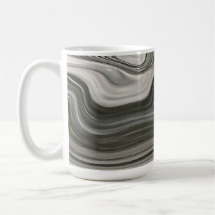 Mug Art abstrait de coulée acrylique artistique monoch