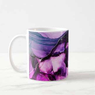 Mug Art abstrait de luxe peinture fluide arrière - pla