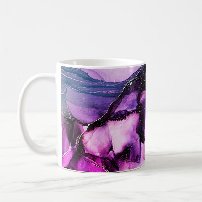 Mug Art abstrait de luxe peinture fluide arrière - pla (Gauche)
