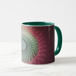 Mug Art abstrait d'escargot moderne coloré fractal