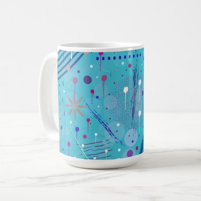 Mug Art abstrait : Étoiles filantes dans le ciel (Devant gauche)