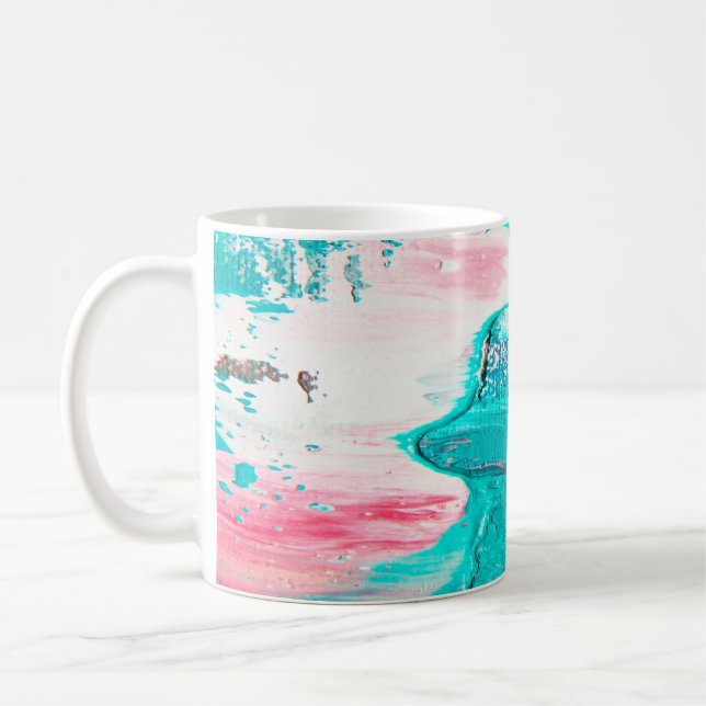 Mug art abstrait, fine, peinture, arrière - plan, canv (Gauche)