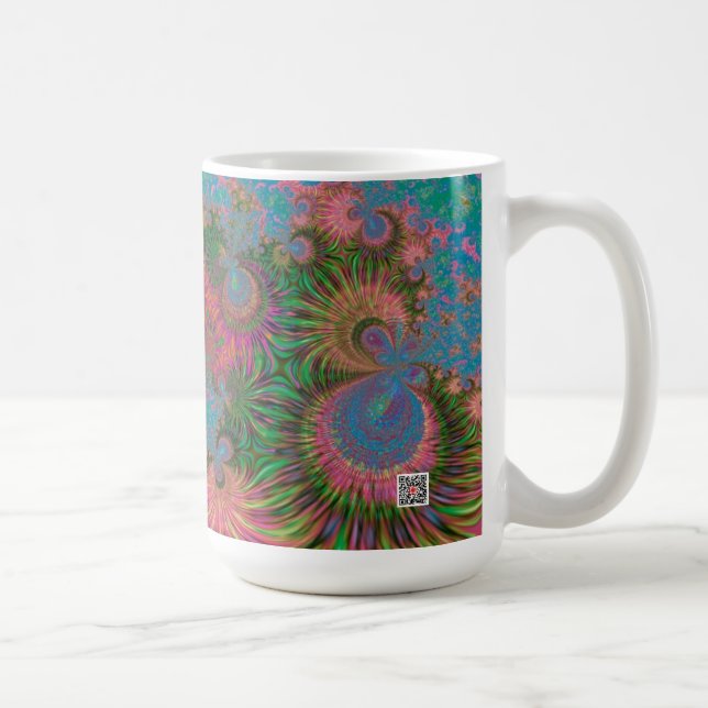 Mug Art abstrait fractal de récif corallien (Droite)