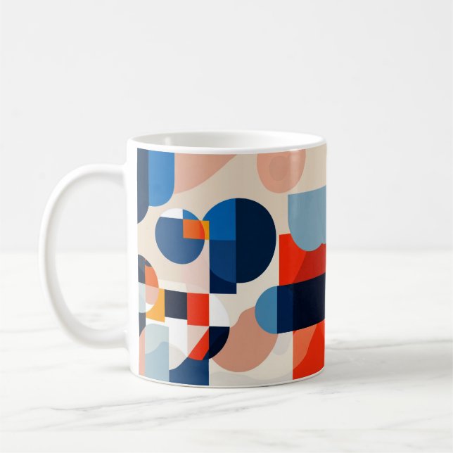 Mug Art Abstrait géométrique du milieu du siècle scand (Gauche)