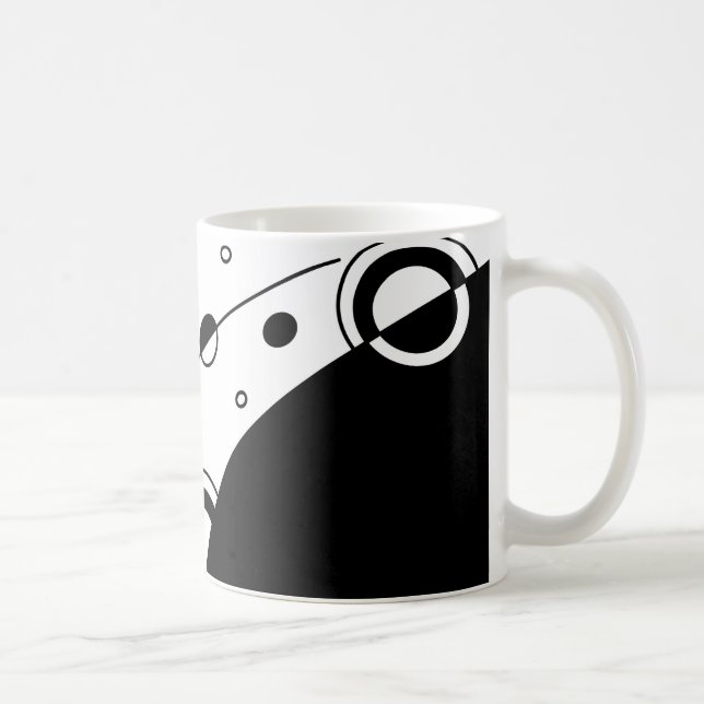 Mug Art Abstrait géométrique noir et blanc (Droite)