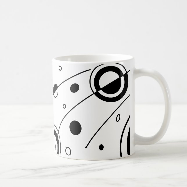 Mug Art Abstrait géométrique noir et blanc (Droite)
