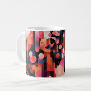 Mug Art abstrait géométrique. rétro vintage