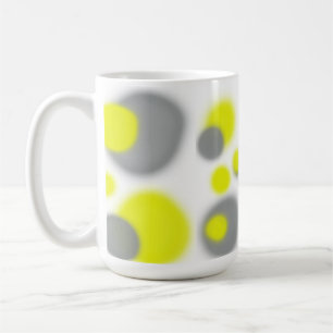Mug Art Abstrait jaune blanc
