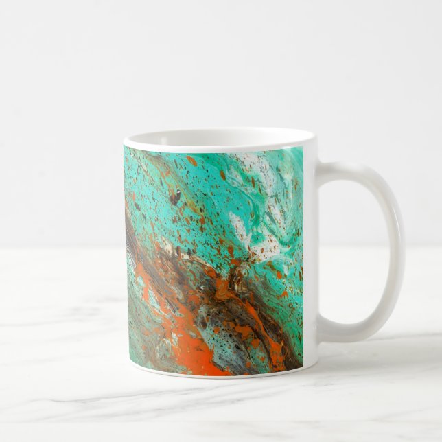 Mug Art abstrait - la terre luxuriante (Droite)