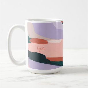 Mug Art Abstrait Moderne Coloré Cadeau Personnalisé av
