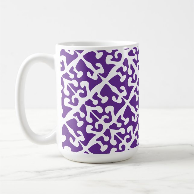 Mug Art abstrait moderne de forme violette (Gauche)