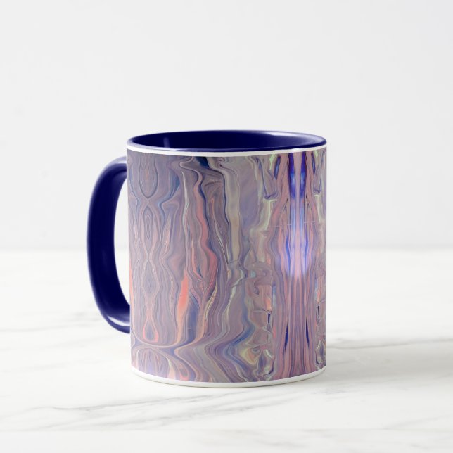 Mug Art abstrait moderne fluide Acrylique versé Marbre (Devant gauche)