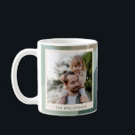 Mug Art Abstrait moderne, photo Turquoise<br><div class="desc">Formes d'art Abstrait moderne Sage Turquoise unique Photo personnalisée Café de Noël Mug</div>