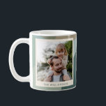 Mug Art Abstrait moderne, photo Turquoise<br><div class="desc">Formes d'art Abstrait moderne Sage Turquoise unique Photo personnalisée Café de Noël Mug</div>