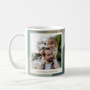 Mug Art Abstrait Moderne Photo Vert Sauge Teal
