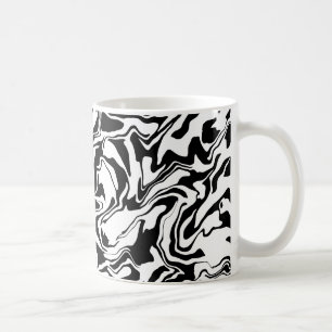 Mug Art abstrait noir et blanc moderne