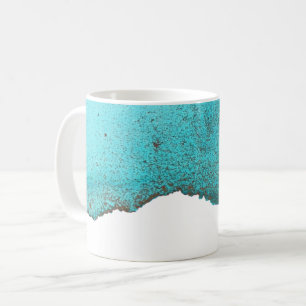Mug Art Abstrait sophistiqué Turquoise Gold Ink