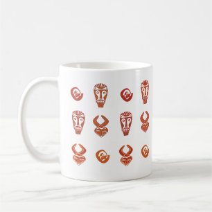 Mug Art abstrait tribal africain contemporain visage