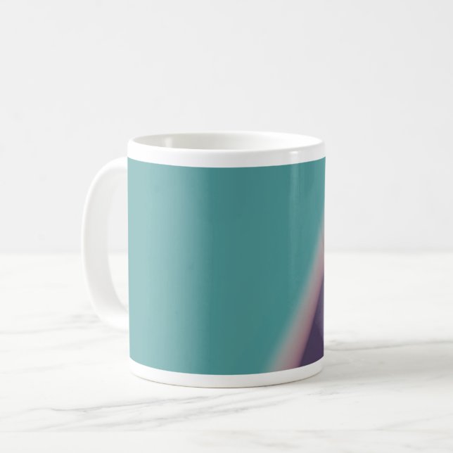 Mug Art Abstrait Turquoise violet (Devant gauche)