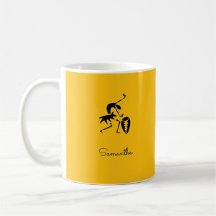 Mug Art Africain, Coloré, Super Danseur Silhouette