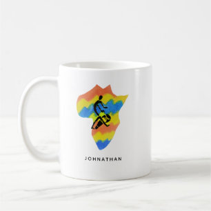 Mug Art africain, forme africaine, tambour Silhouette