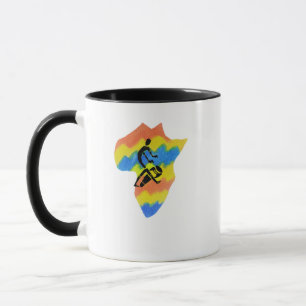 Mug Art africain, forme africaine, tambour Silhouette