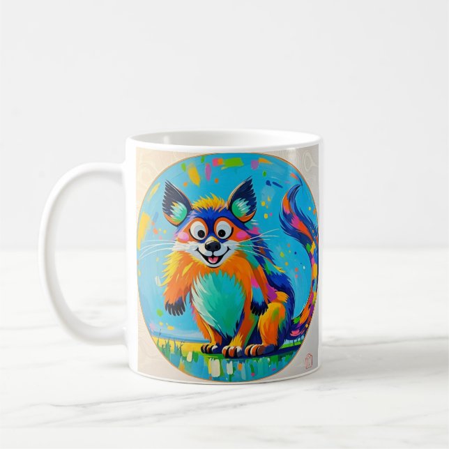 Mug Art animal abstrait coloré (Gauche)