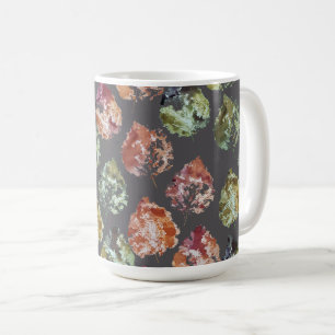 Mug Art aquarelle de feuilles tombant à l'automne rust