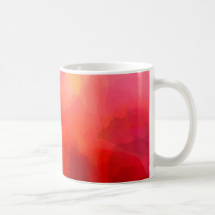 Mug Art aquarelle en rouges, orange et jaune