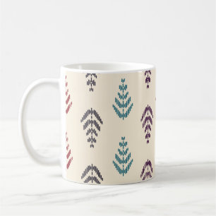 Mug Art arrière - plan de feuilles ethniques. motif sa