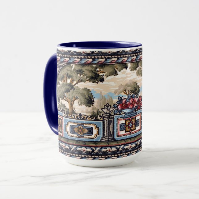 Mug Art & Artisanat Style Balcon Paysage Vista Frieze (Devant gauche)