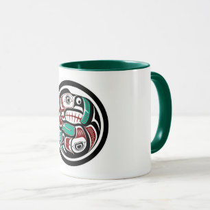 Mug Art Autochtone Amérindien Rouge Noir Haida Loutre 