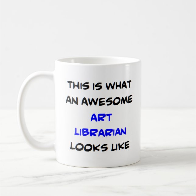 Mug art bibliothécaire, génial (Gauche)
