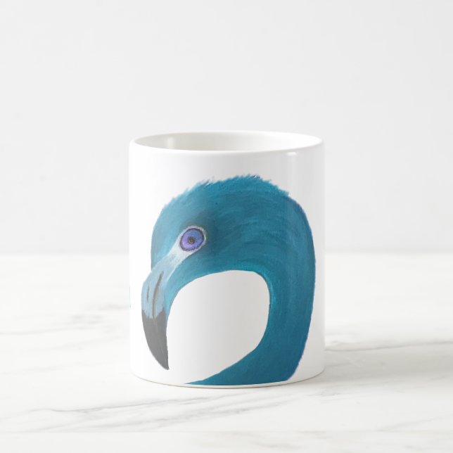 Mug Art bleu de Flamant rose (Centre)