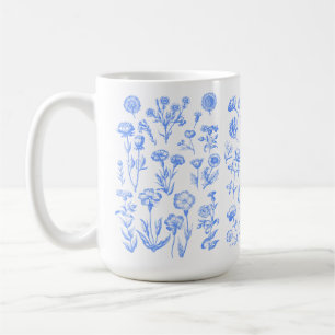 Mug Art botanique antique de fleurs
