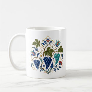Mug Art botanique de la vigne et de la tulipe ottomane