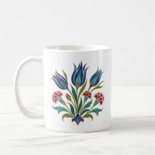 Mug Art botanique de tulipe et d'œillet ottoman